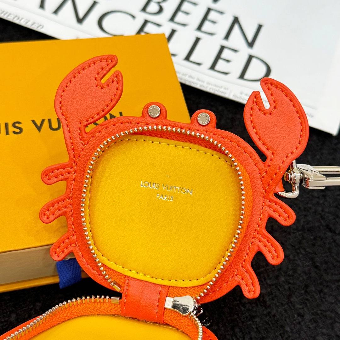 LV Orange Crab Bag Charm M01929